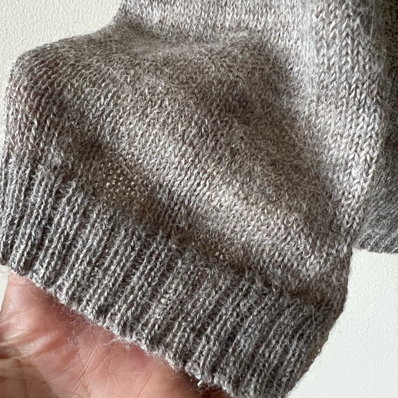 Inhabit Alpaca Linen Cardigan  Sweater Cowel Neck Oatmeal/Beige Small - Picture 6 of 15